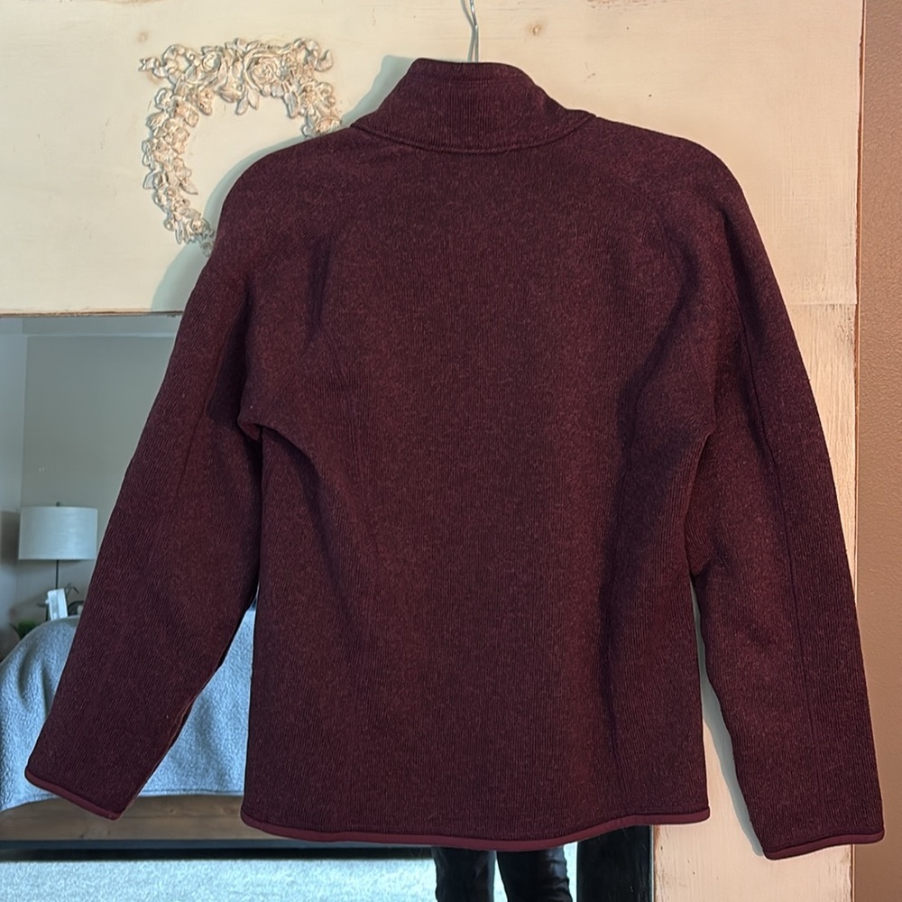 Patagonia Woman M Maroon Purple 1/4 Zip Better Sweater - Picture 5 of 8